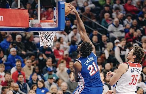 Dominant Performance By Embiid Leads Sixers To Victory Over Wizards