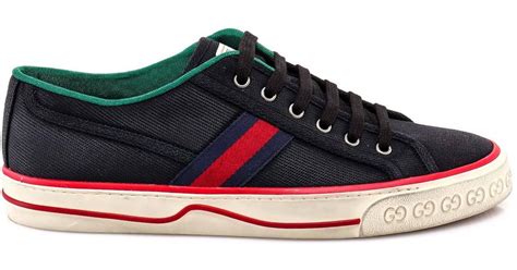Gucci Cotton Tennis 1977 Sneakers In Black For Men Lyst