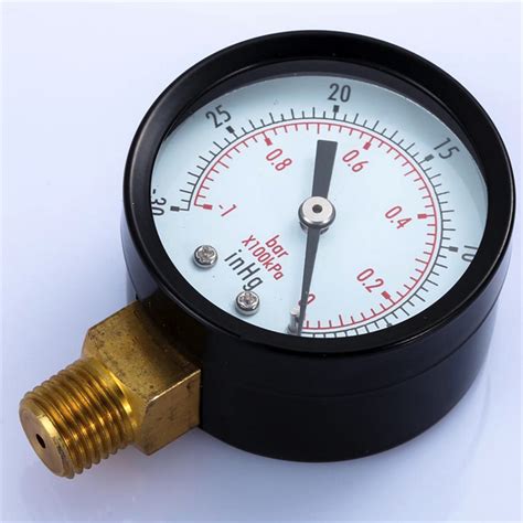 Digital Manometer 0~ 30inhg 0~ 1bar Mini Dial Air Vacuum Pressure Gauge
