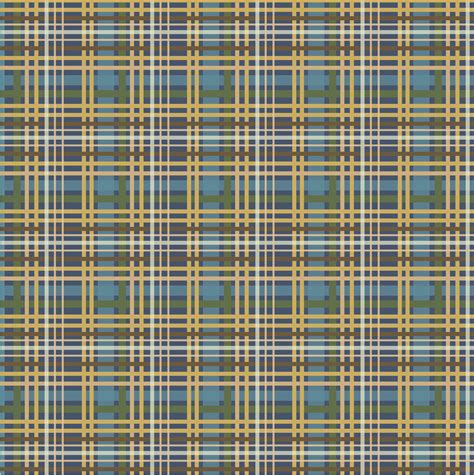 A Plaid Pattern In Blue Green And Yellow