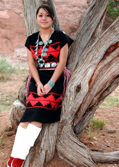 Antonia Medina Navajo Native Beauty With Deerskin Boot Moccasin Wraps Native American