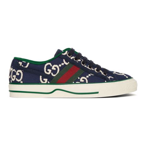 Gucci Navy Gg 1977 Tennis Sneakers Gucci