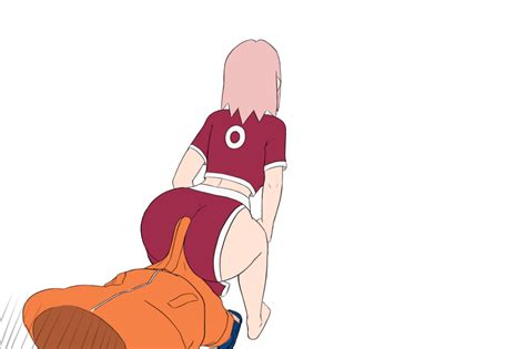Biggies00 Haruno Sakura Naruto Series Animated Looping Animation 1girl Ass Bulge
