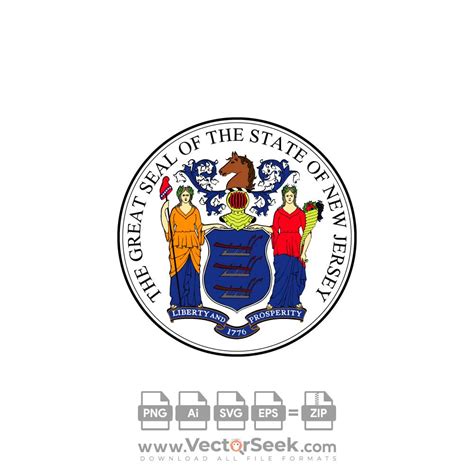 The Great Seal Of The State Of New Jersey Logo Vector Ai Png Svg