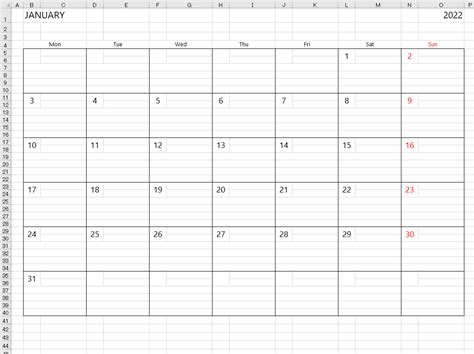 Simple Excel Calendar Template Web Studio Arachne