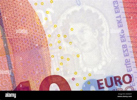 10 Euro Note With Watermark Stock Photo Alamy