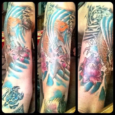 It is however one feature that still stands out regardless of the elements it's incorporated with. Koi fish, coral, flowers, water lily, color tattoo, half ...