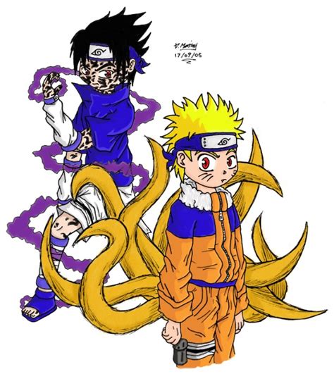 Evil Chibi Naruto And Sasuke Naruto Fanart