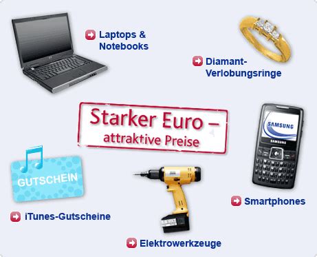 Bei ebay.de findet ihr tolle neue produkte, viele auktionen und coole einzelstücke. eBay Deutschland: Der starke Euro - jetzt günstig in den ...