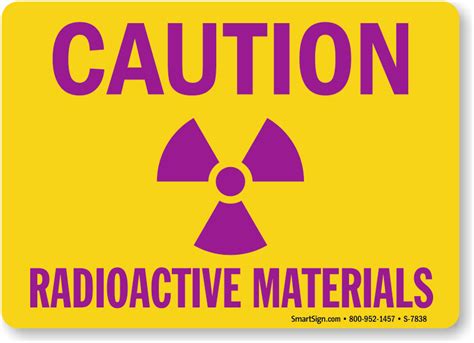 Caution Radioactive Materials Sign