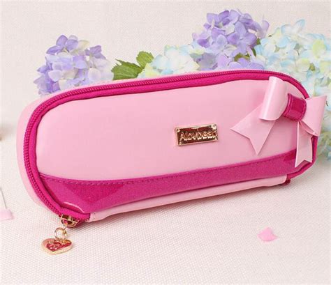 Cute kids pencil case reversible. Girls Pink Pencil Case , PU Leather Beautiful Pencil Case ...