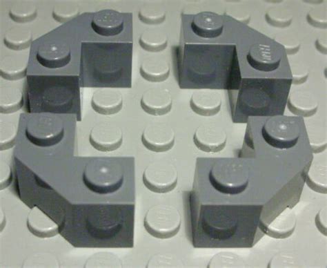 Lego Stone Corner Slanted 1x2x2 New Dark Grey 4 Piece 881 Ebay