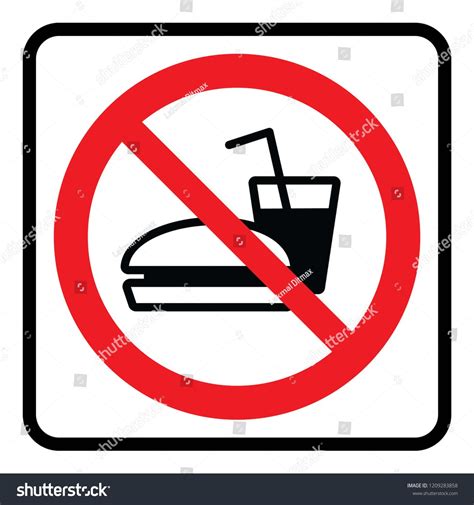 No Food Allowed Symbolprohibition Sign Royalty Free Images Vector