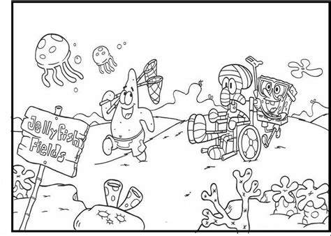 This will save the images to your picture file for future use. Spongebob And Friends To Jellyfish Fields Coloring Pages ...