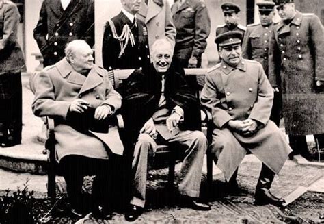 Churchill Roosevelt Stalin The Big Three At Yalta 1945 Military
