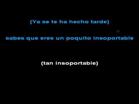 Insoportable El Canto Del Loco Karaoke YouTube