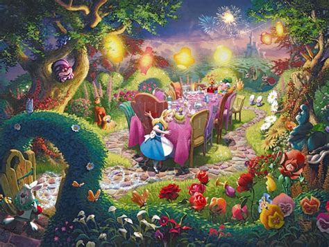 Disney Mad Hatters Tea Party Thomas Kinkade Smoky Mountains