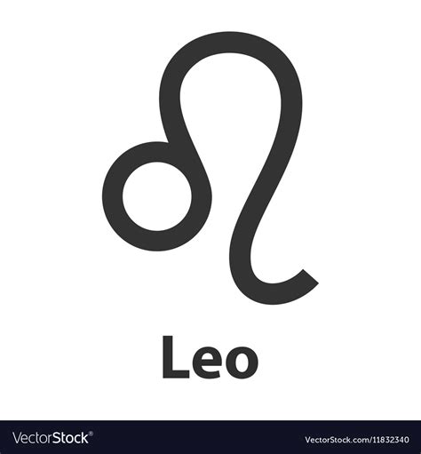 Leo Lion Zodiac Sign Icon Royalty Free Vector Image