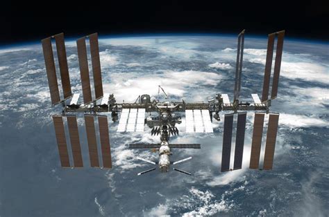 The International Space Stationiss As Seen From The Space Shuttle