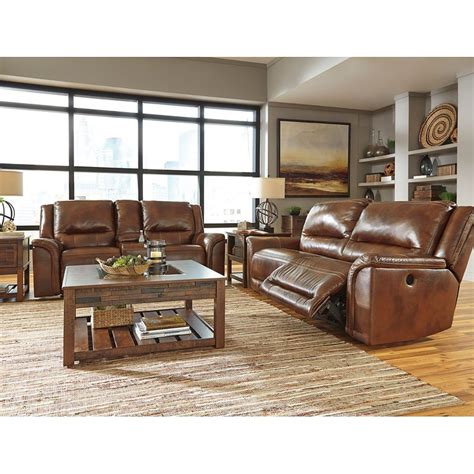 Jayron Leather Power Reclining Living Room Set Signature Design By
