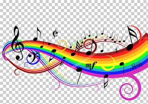 Download High Quality Musical Notes Clipart Rainbow Transparent Png