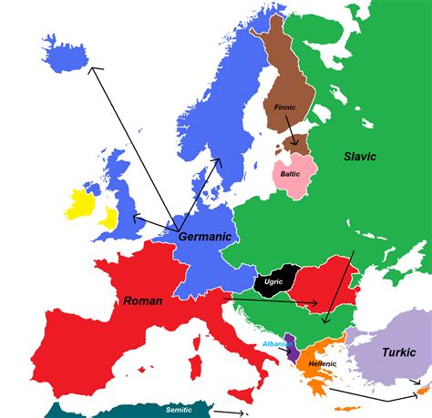 Simplified Map Of European Language Families Maps On The Web