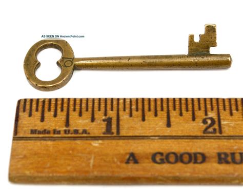 Antique Brass Skeleton Key 2 - 3/16 " Solid Barrel " 61 ...