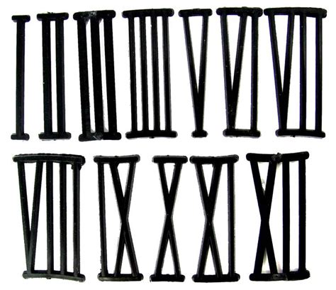 42mm 1 58 Black Plastic Roman Numeral Set
