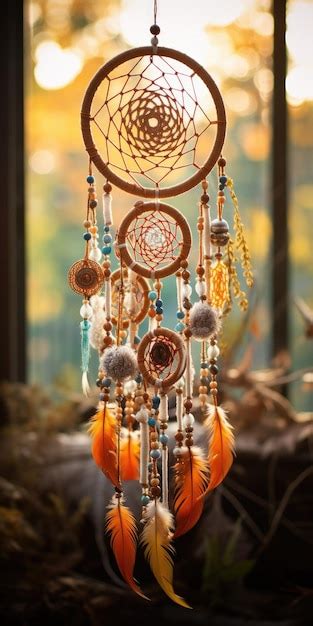 Premium Ai Image Dream Catcher Handmade On The Background Of The