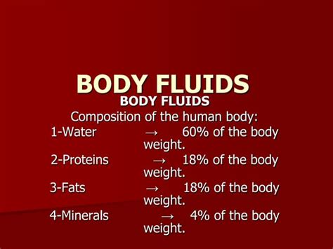 body fluids ppt