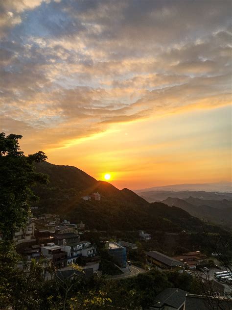 Travel Jiufen Taiwan Sunset Sunset Celestial Travel