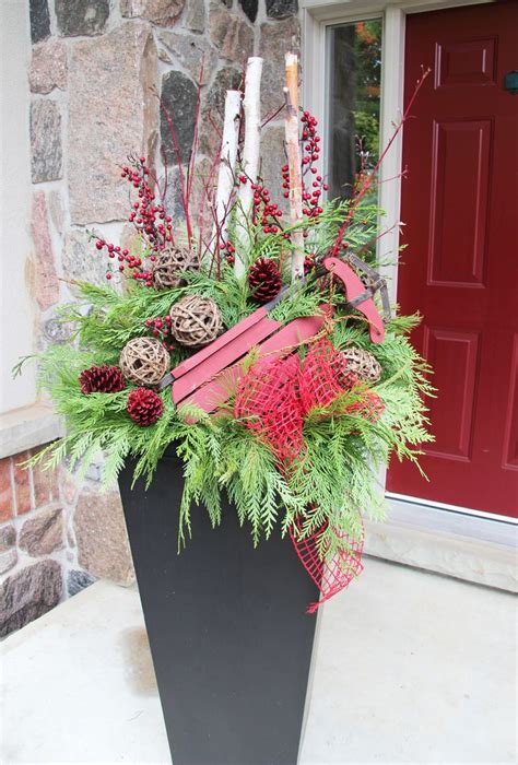 34 Best Images About Outdoor Christmas Planters On