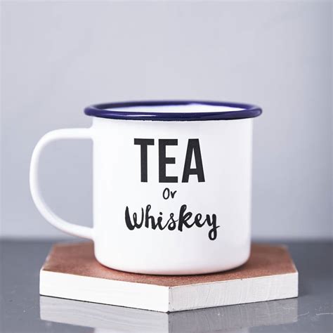 Enamel Tea Or Whiskey Personalised Mug By Sophia Victoria Joy