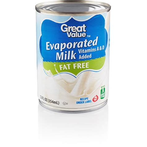Great Value Fat Free Evaporated Milk 12 Oz