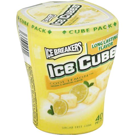 Ice Breakers Ice Cubes Sugar Free Cool Lemon Gum 40 Pieces 324 Oz