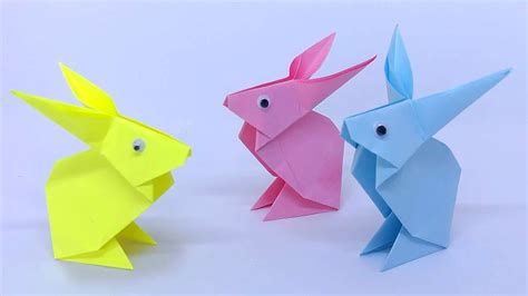 How To Make A Paper Rabbit Easy Origami Rabbit Youtube