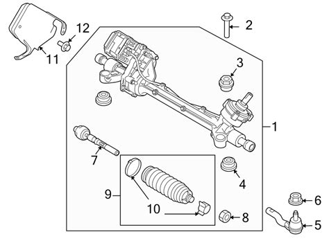 Ford Taurus Gear Assembly Steering Rack And Pinion Assembly