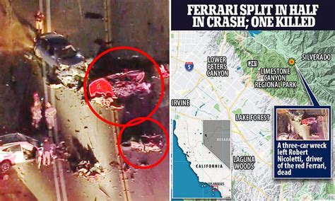 Ferrari Horror Smash Leaves Driver 71 Dead And Car Split In Half