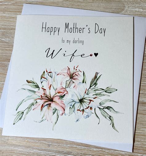 Wife Mothers Day Card Etsy