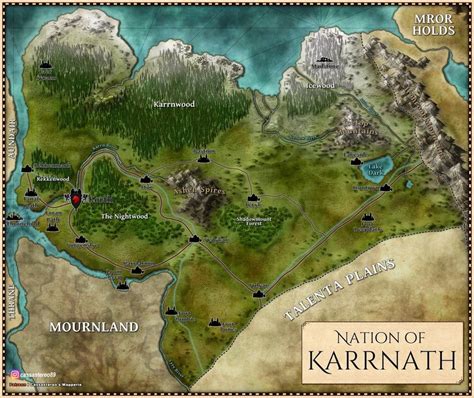 The Nation Of Karrnath Eberron Fantasy Map Fantasy World Savage