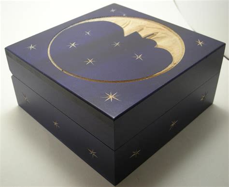 Crescent Moon And Stars Wooden Jewellery Box Uk Kitchen And Home