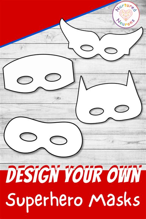 Design Your Own Superhero Masks Printable Template For Kids