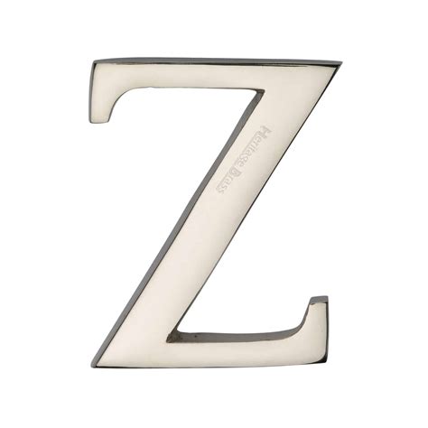 Heritage Brass Alphabet Z Pin Fix Mm Polished Nickel Finish Handles At Heart