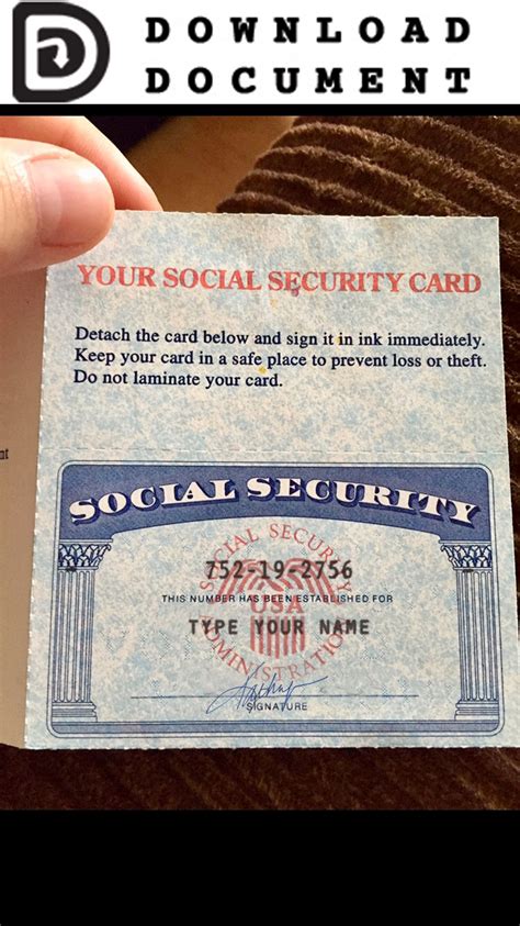 If you need a replacement card and are a u.s. Social Security Card 04 - SSN DOWNLOAD