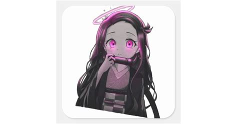 Nezuko Chaaan Square Sticker Zazzle