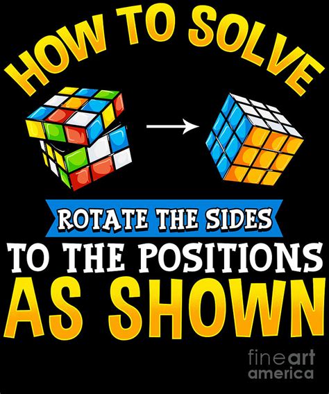 How To Solve Rotate The Sides To Positions Shown Digital Art By The
