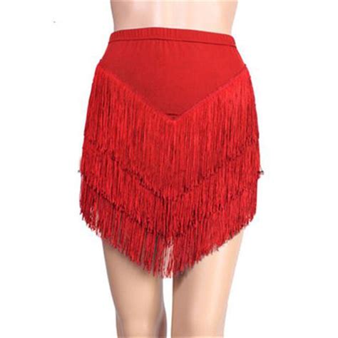 New Latin Dance Skirt For Adult Womens Fringed Skirt Womens Latin Dance Skirt With Irregular V