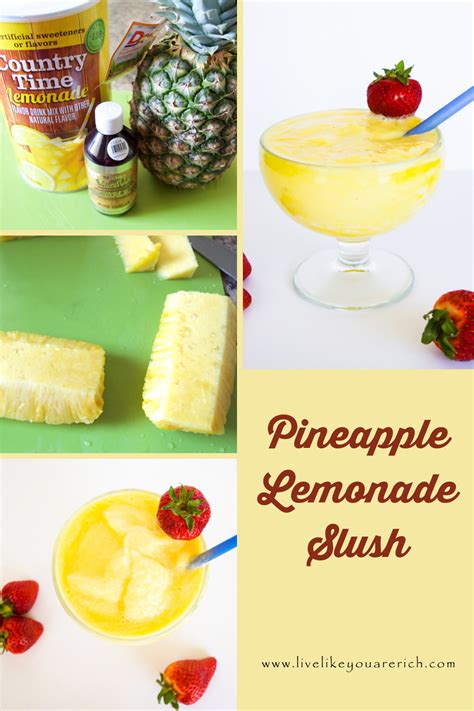 Pineapple Lemonade Slush Recipe Pineapple Lemonade Lemonade Slush