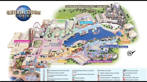 Mapa Del Parque Universal Studios Orlando Florida Interactive Map