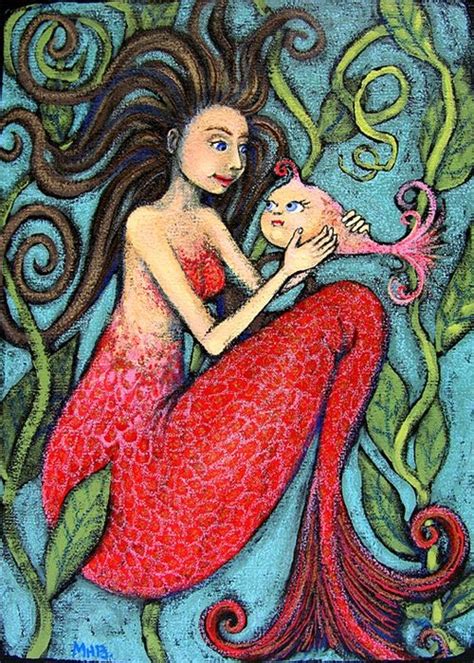 Mermaid Folk Art Mermaid Life Mermaid Art Art Deco Pool Amy Brown